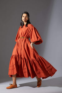 Mati Dresses Mati Kaavya Rust Dress