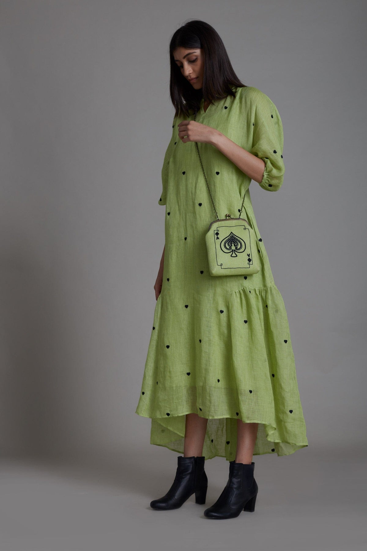 Mati Dresses Mati Queen of Hearts Dress - Green