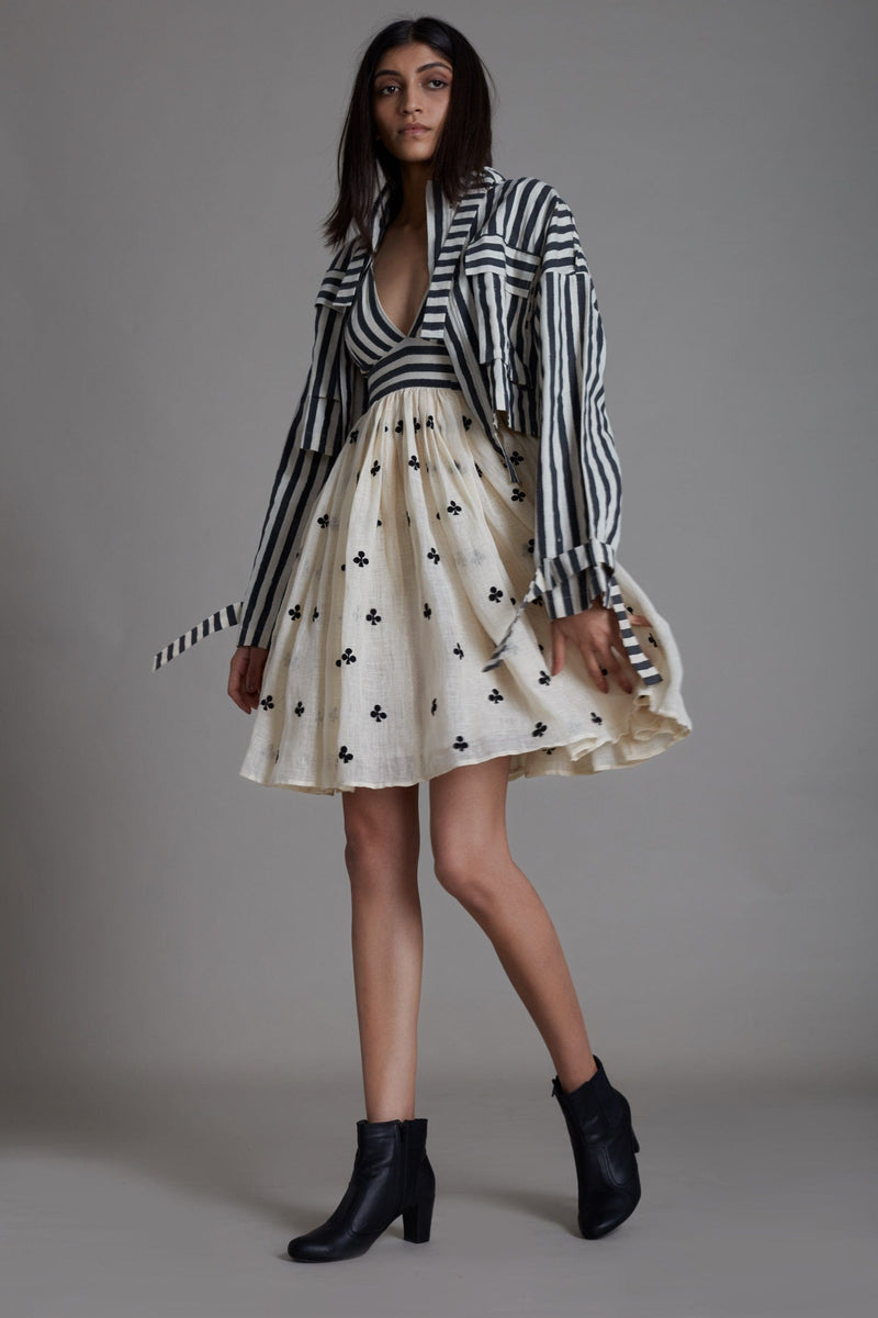 Mati Dresses MATI RUMMY SET - CLUBS AND BLACK STRIPE