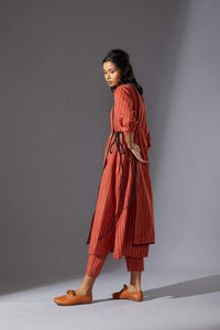 Mati Dresses Mati Rust Overlap Tunic