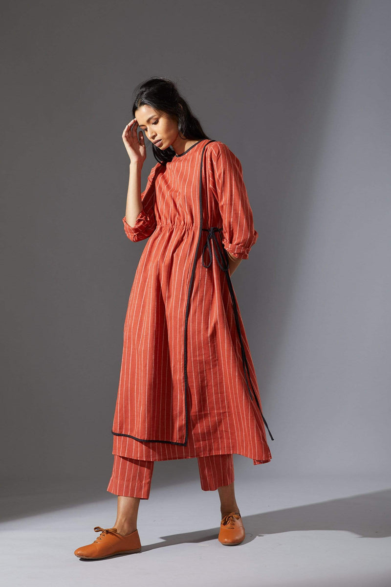 Mati Dresses Mati Rust Overlap Tunic