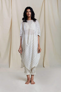 Mati Dresses OATMEAL COWL TUNIC DRESS