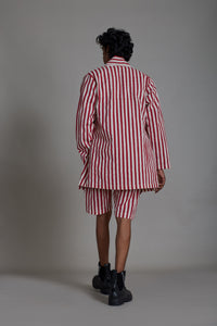 Mati JACKET Red Stripe Shawl Jacket