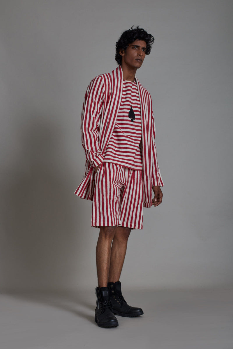 Mati JACKET Red Stripe Shawl Jacket