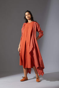 Mati Jackets Mati Hooded Koza Rust Dress and Overlay Set