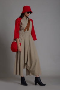 Mati JUMPSUIT Beige & Red Sphara Jumpsuit