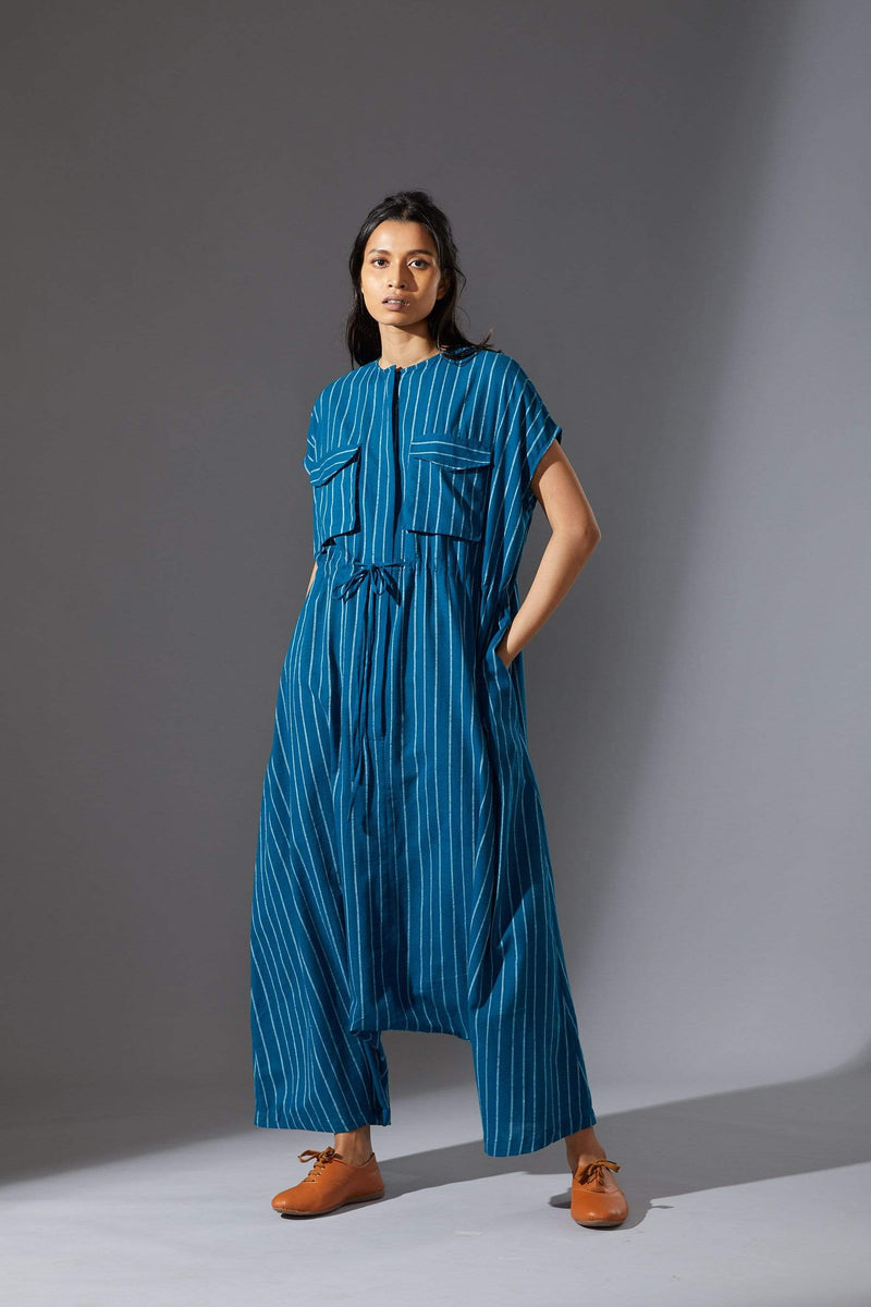 Mati JUMPSUIT Mati Safari Blue Jumpsuit