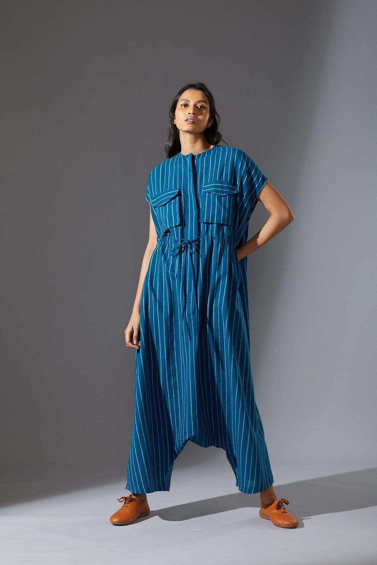 Mati JUMPSUIT Mati Safari Blue Jumpsuit