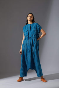 Mati JUMPSUIT Mati Safari Blue Jumpsuit