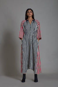 Mati JUMPSUIT UNO STRIPE JUMPSUIT - BLACK WITH RED