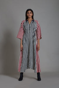 Mati JUMPSUIT UNO STRIPE JUMPSUIT - BLACK WITH RED