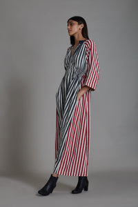 Mati JUMPSUIT UNO STRIPE JUMPSUIT - BLACK WITH RED