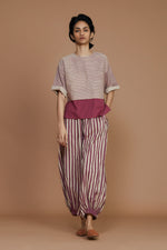 Mati Outfit Sets Ivory with Mauve Striped CB Ekin Co-Ord Set