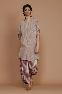 Mati Outfit Sets Ivory With Mauve Striped Hooded Co-Ord Set