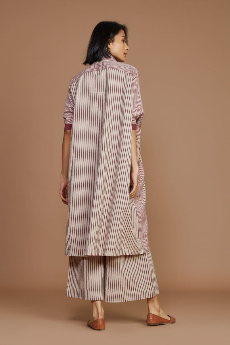 Mati Outfit Sets Ivory With Mauve Striped Kaftan Co-Ord Set