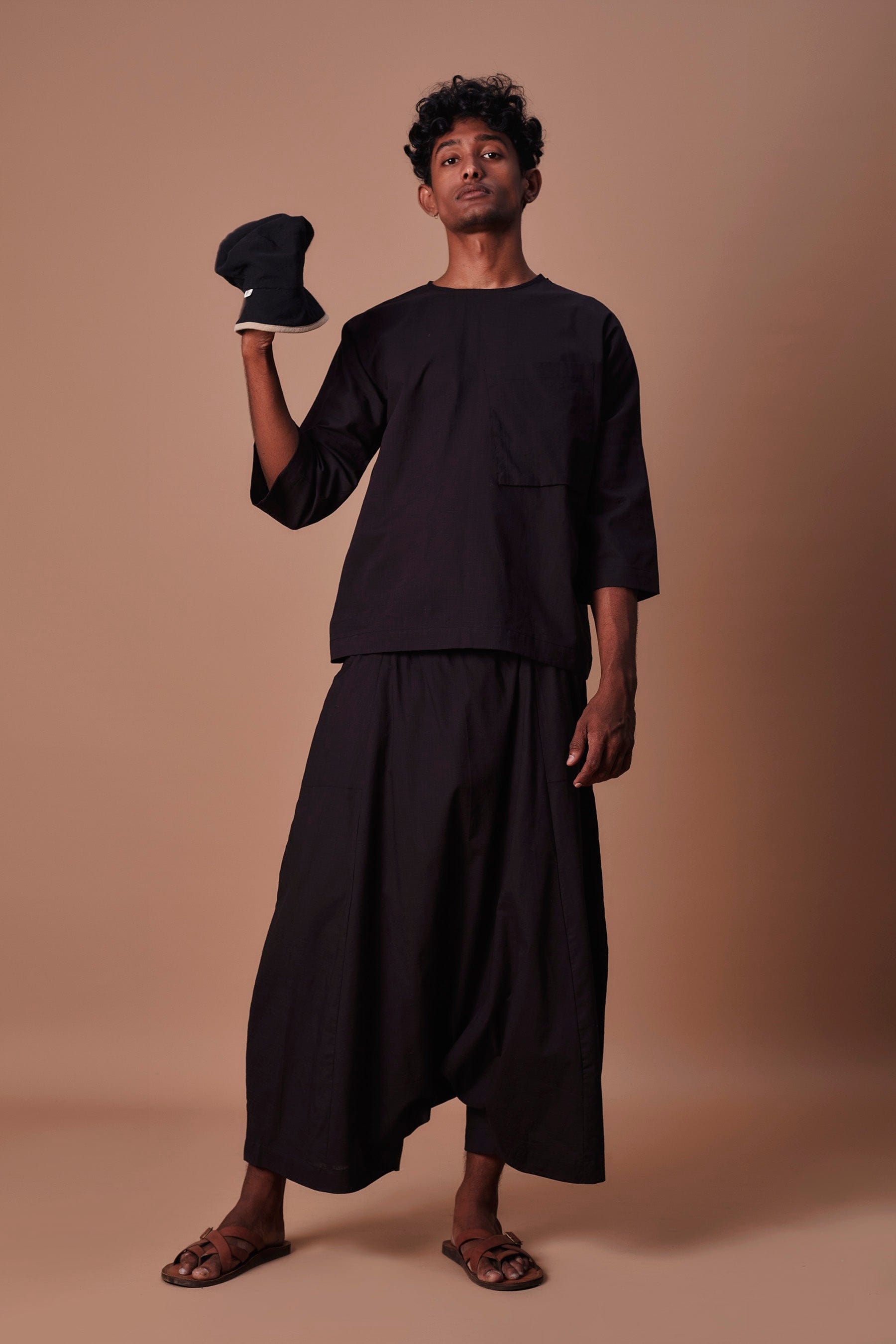 Buy QIANXIZHAN Women's Harem Pants, High Waist Yoga Boho Trousers with  Pockets, Black, X-Large at Amazon.in