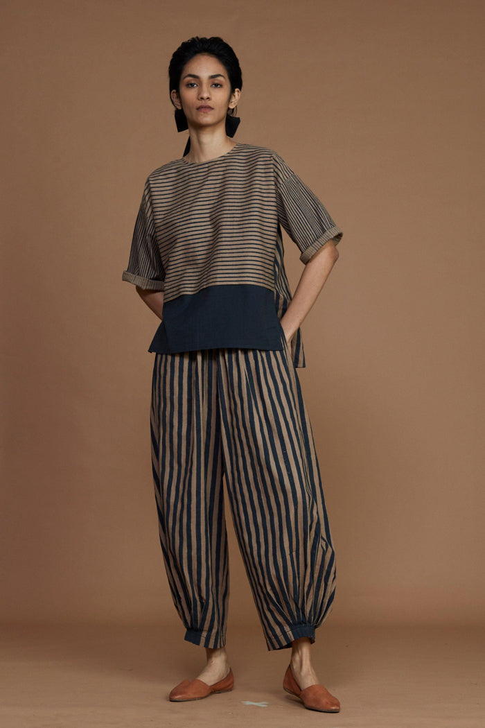 Mati Outfit Sets Mati Brown with Charcoal Striped CB Ekin Co-Ord Set