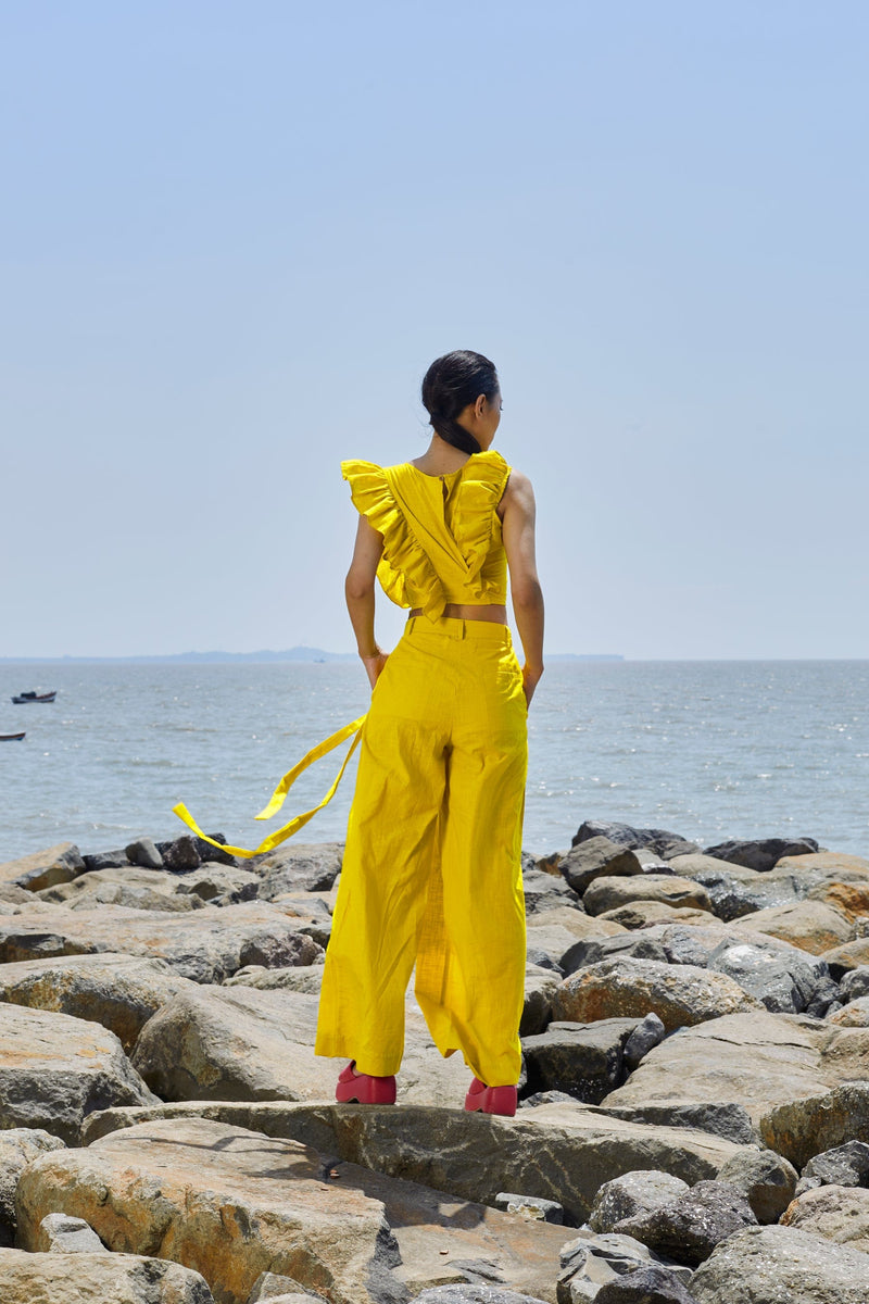 Mati Outfit Sets Yellow Overlap Co-Ord Set