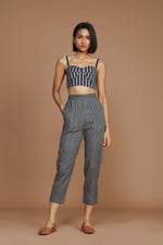 Mati Pants Grey with Charcoal Striped SE Pants