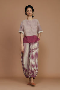 Mati Pants Ivory with mauve Striped NHera Pants