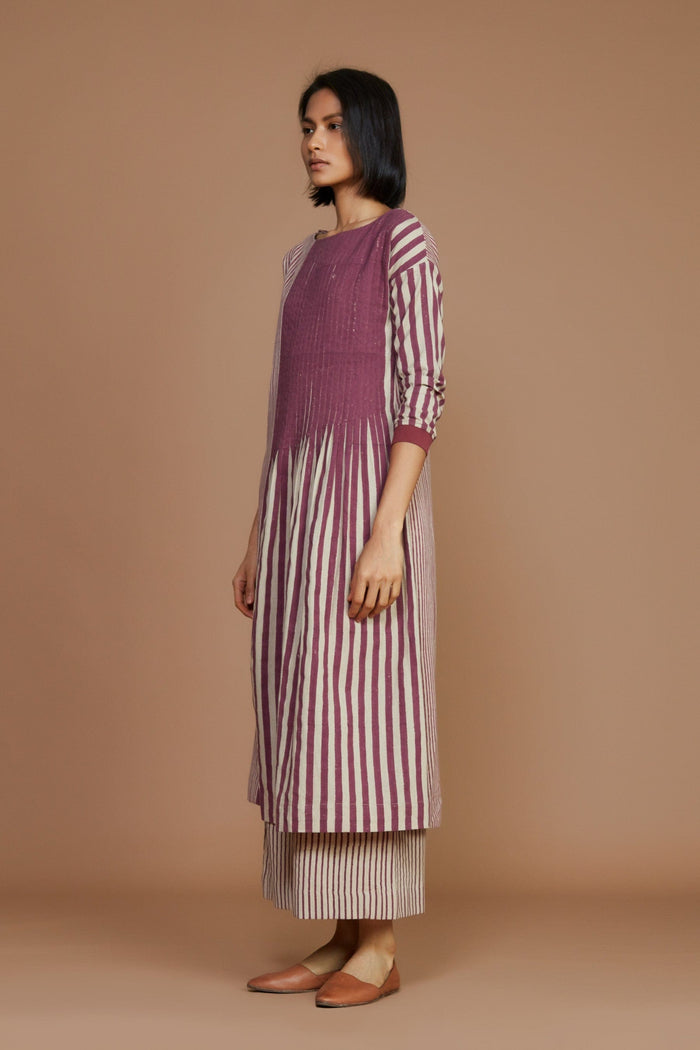 Mati Pants Ivory with mauve Striped RE pants