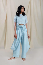 Mati PANTS PLEATED BLUE COWL PANT