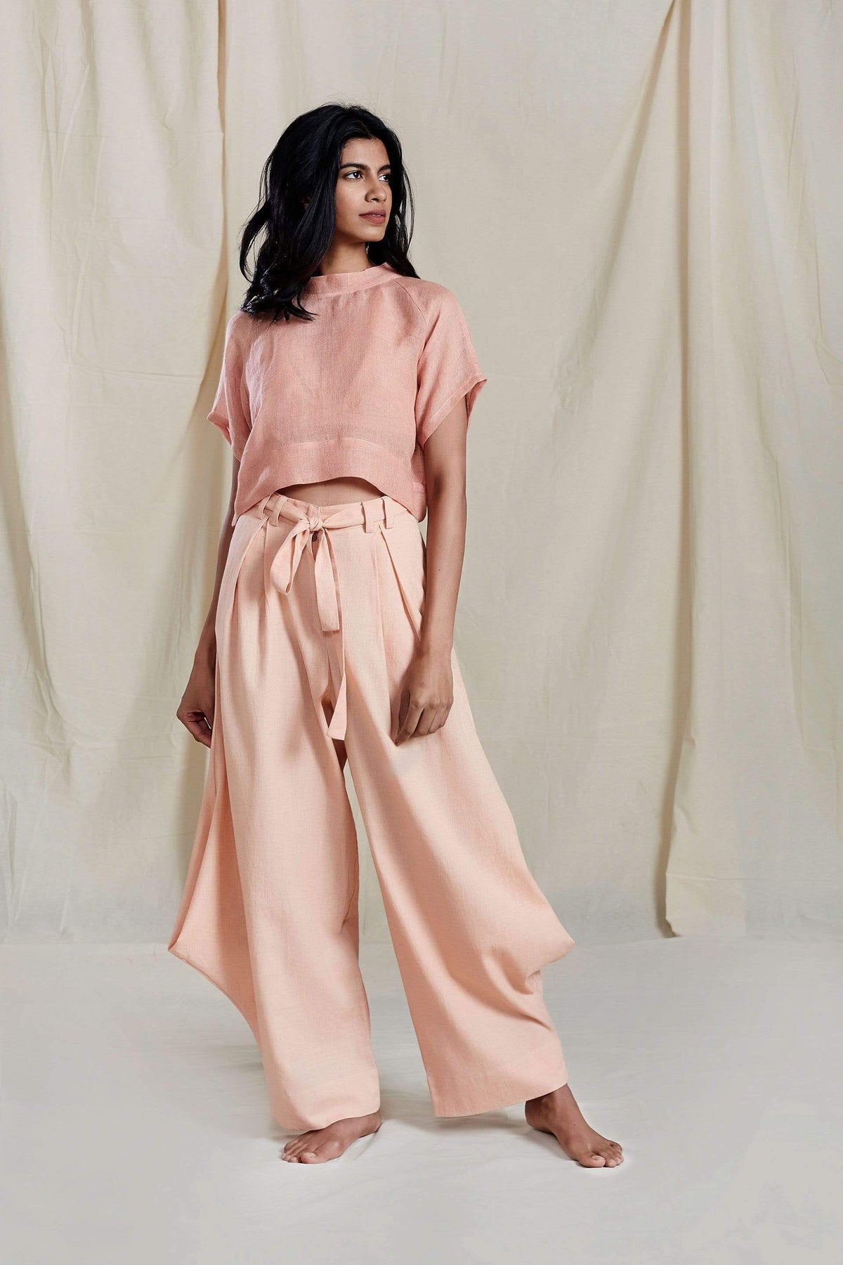 Mati PANTS PLEATED PEACH COWL PANT