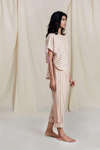 Mati PANTS SE THIN STRIPE PEACH PANTS