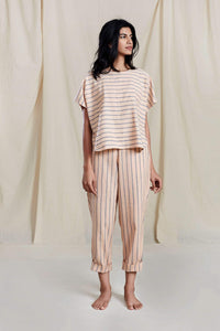 Mati PANTS SE THIN STRIPE PEACH PANTS