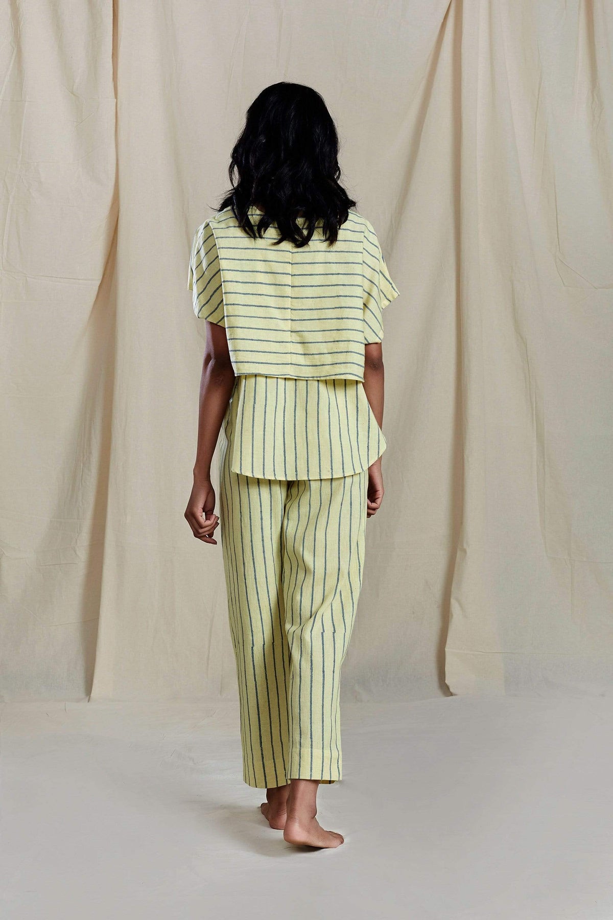 Mati PANTS SE THIN STRIPE YELLOW PANTS