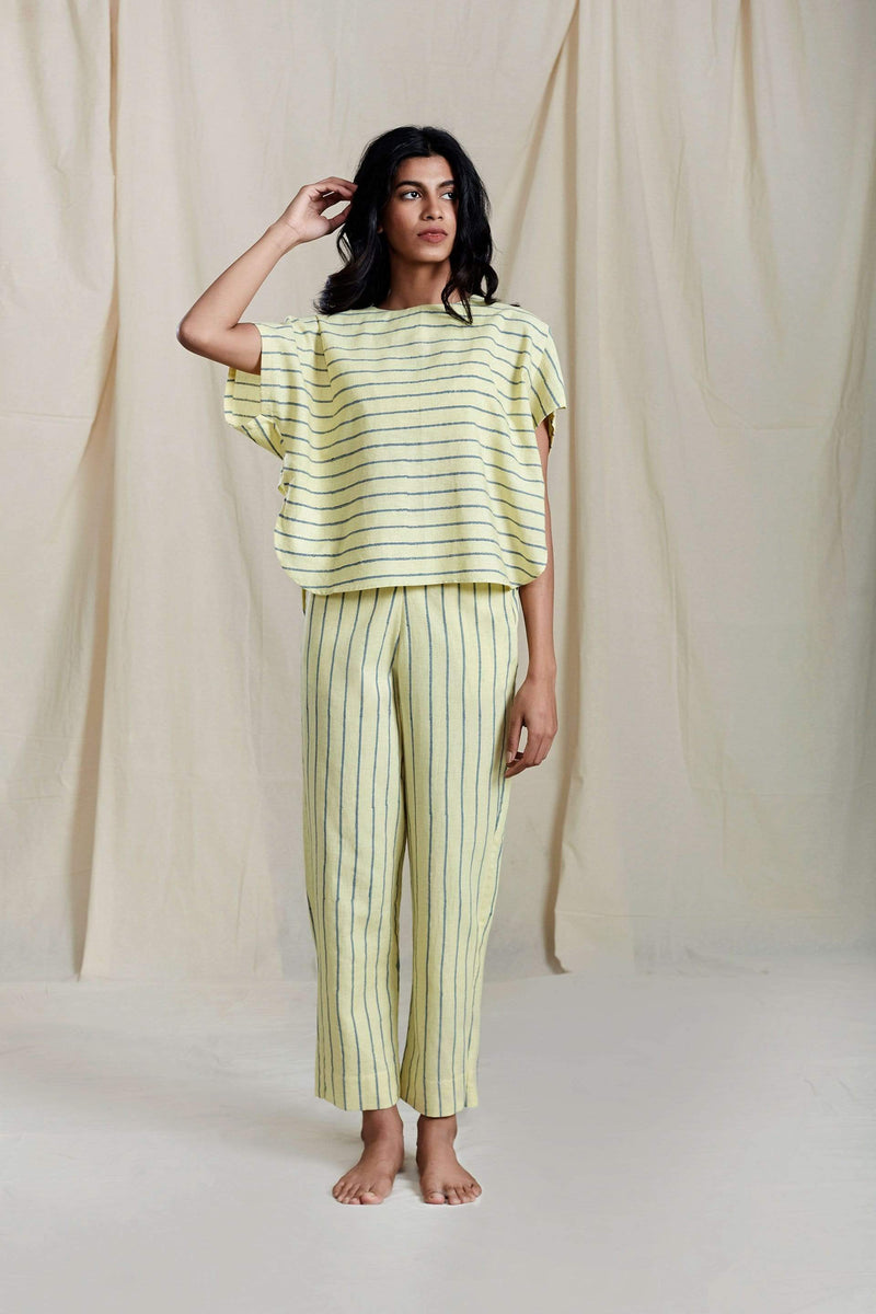 Mati PANTS SE THIN STRIPE YELLOW PANTS