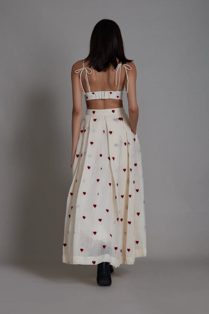 Mati Separates Mati Heart Lehenga - Oatmeal