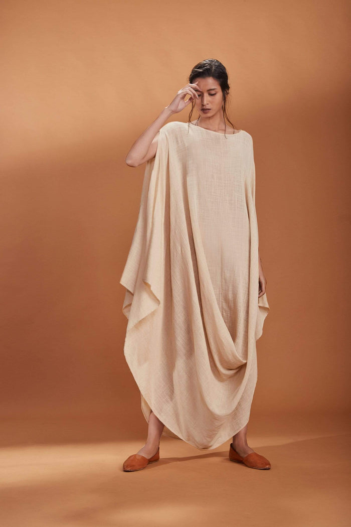 Mati SEPERATES MATI COWL DRESS IVORY