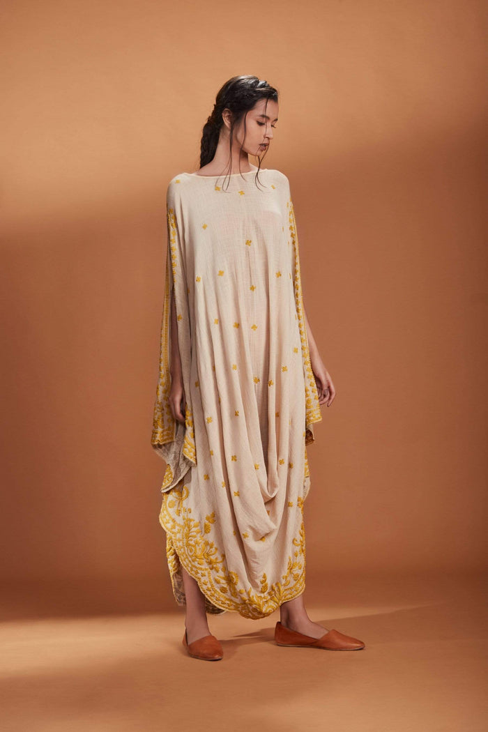 Mati SEPERATES MATI  EMB COWL DRESS IVORY