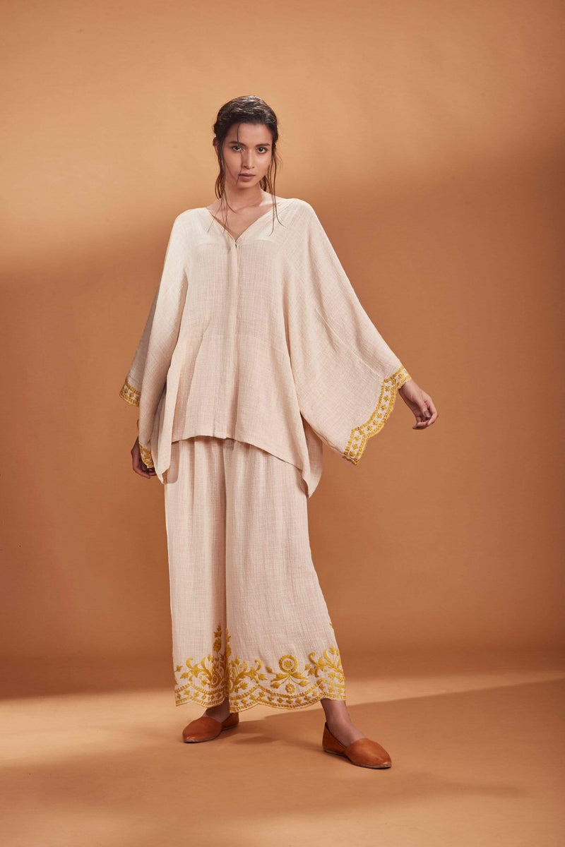 Mati SEPERATES MATI KAFTAN TOP AND PANTS SET  IVORY