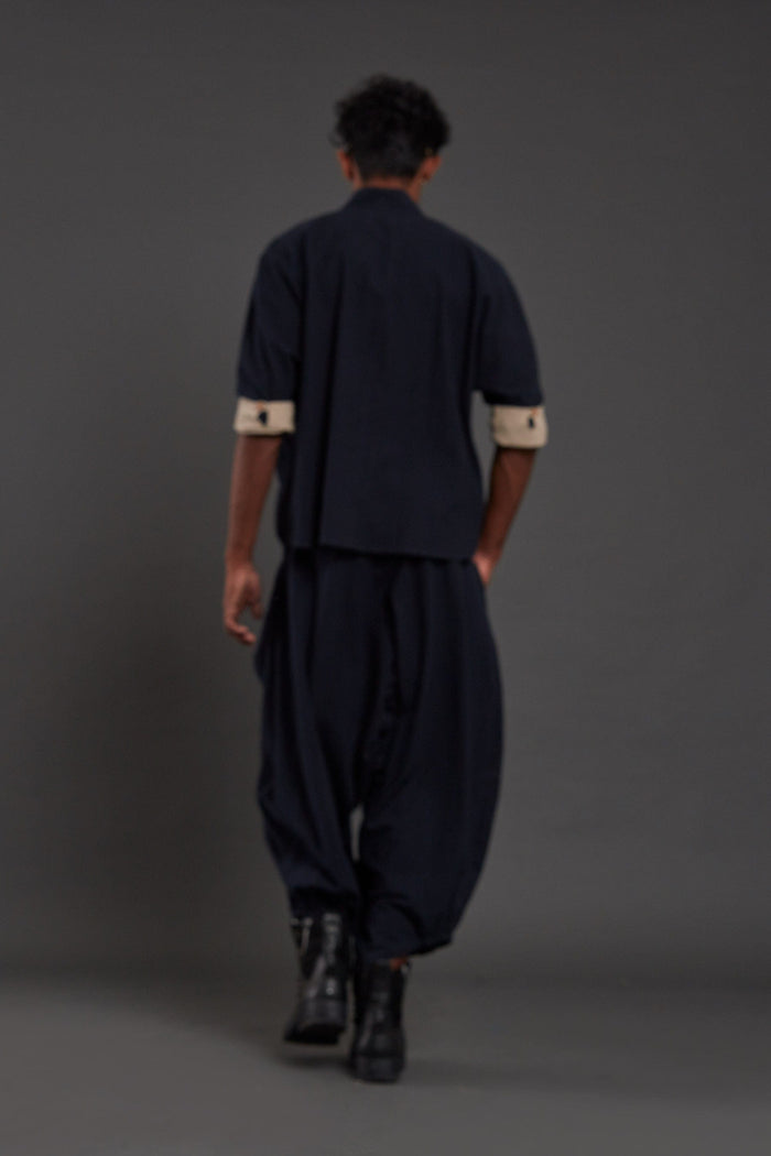 Mati SET Navy Blue Overlap Baggy Set