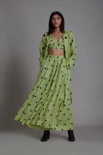 Mati sets MATI CLUB COVER LEHENGA SET - GREEN (Set of 3)