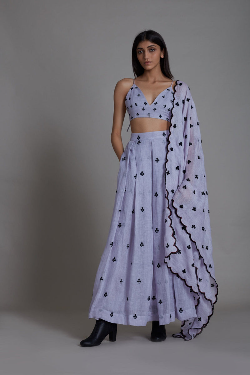 Mati sets MATI CLUBS COUNTER LEHENGA SET - LAVENDER (Set of 3)