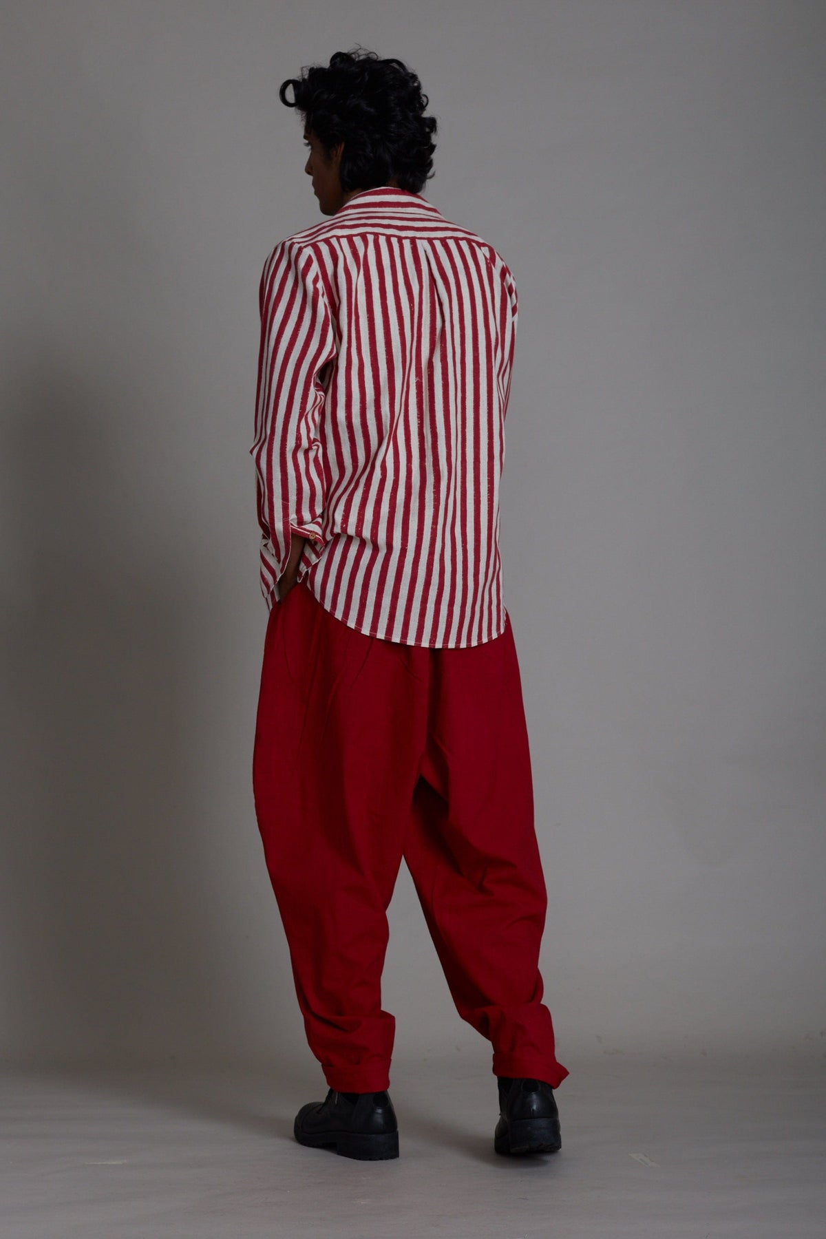 Mati Shirts & Tops MEN'S STRIPED SHIRT-RED