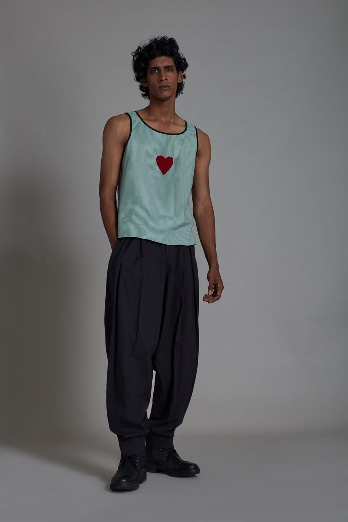 Mati Shirts & Tops Men's Tank Top-Blue