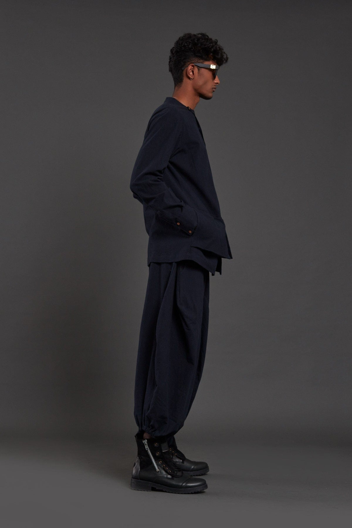 Mati Shirts & Tops Navy Blue Pocket Shirt