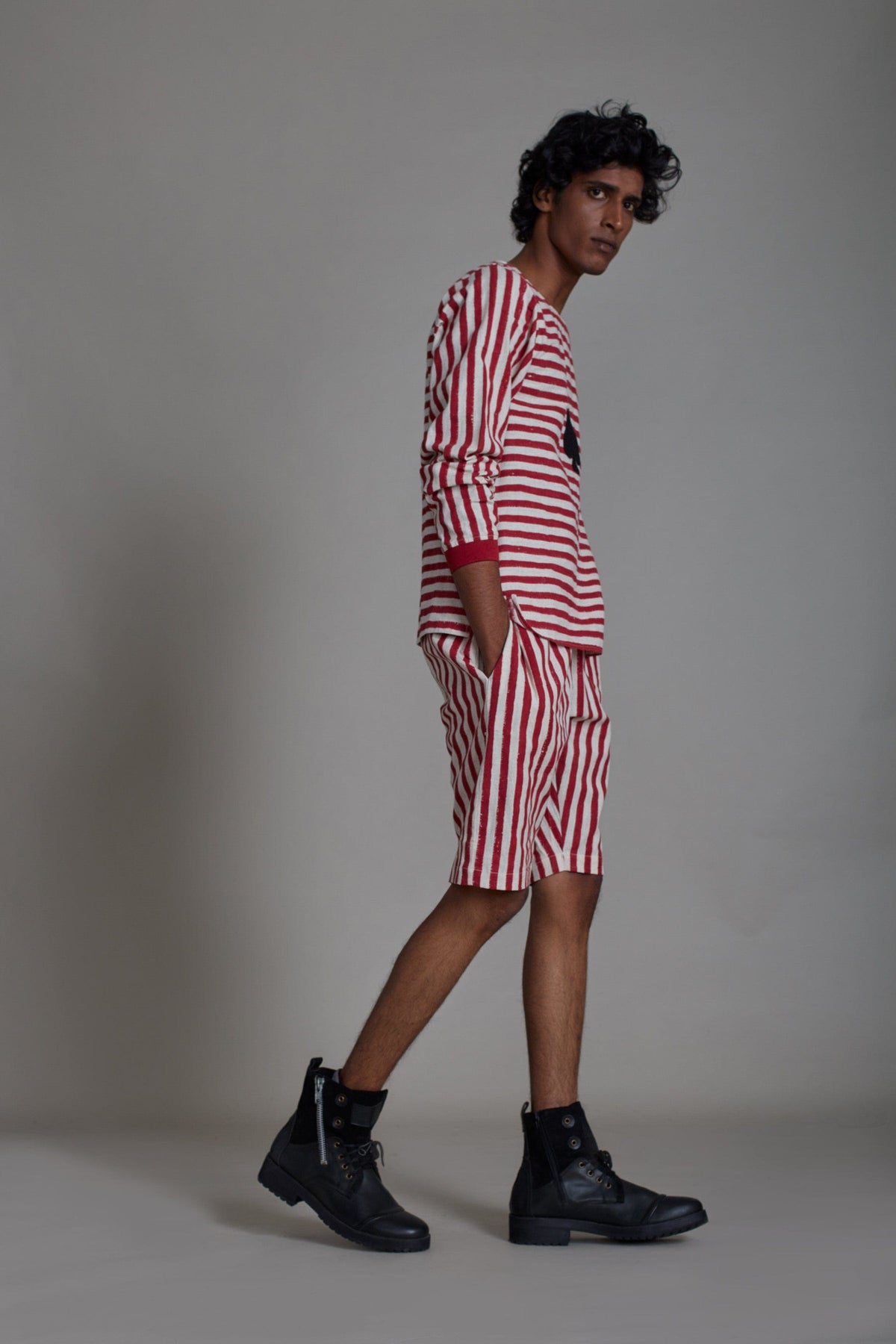 Mati Shirts & Tops Red Stripe Spade T-shirt