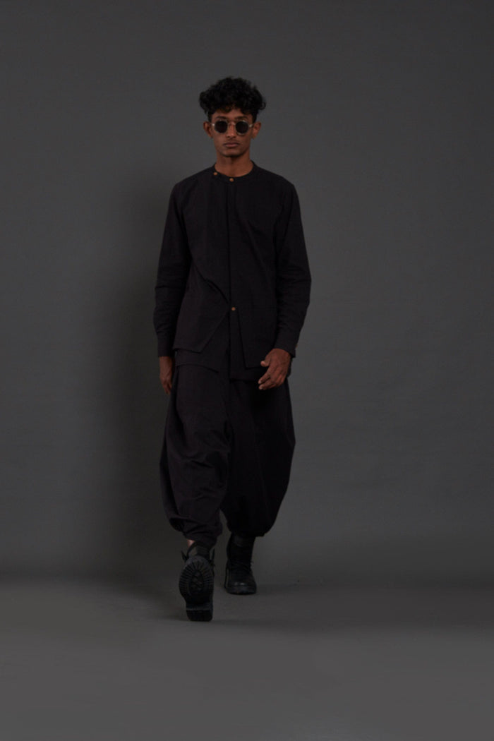 Mati Shirts & Tops XS Black Pocket Shirt