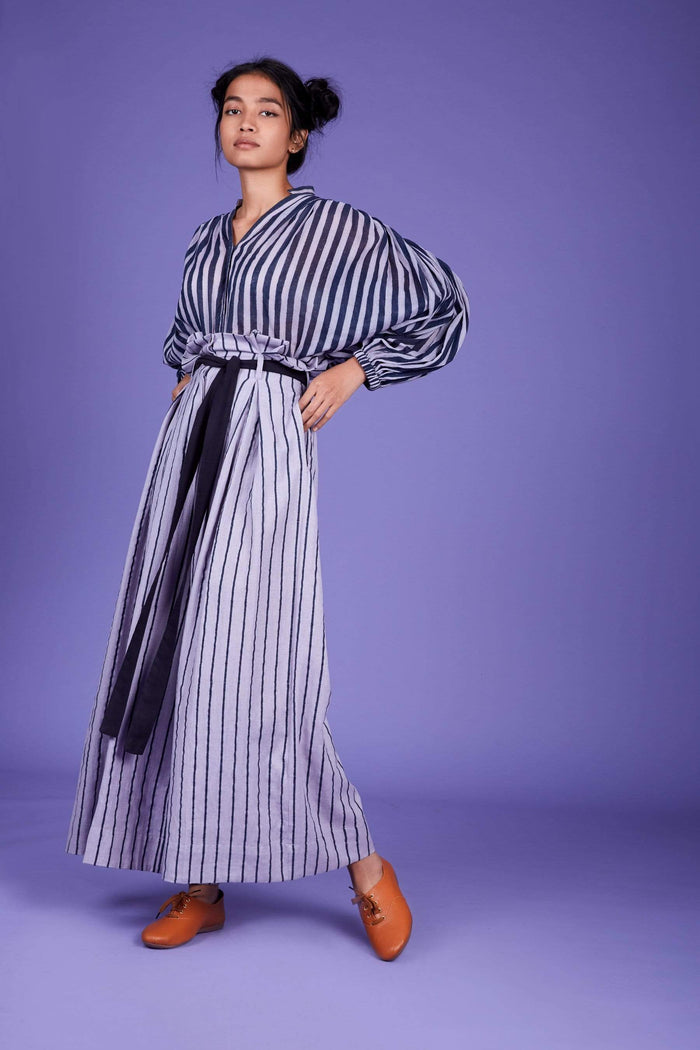 Mati Tops Baha Striped Shirt - SS Lavender