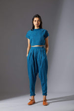 Mati TOPS Mati Ribbed Collar Stoka Blue Top